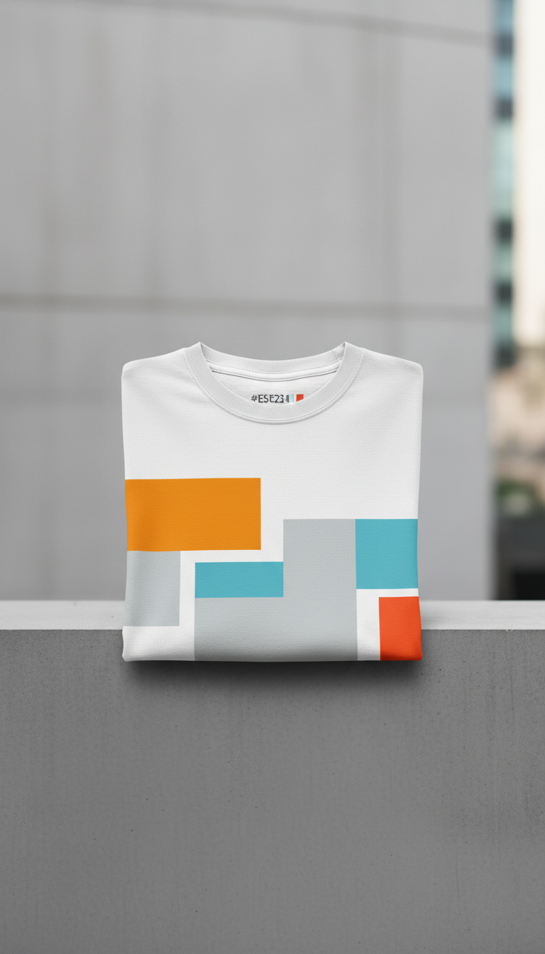 Graphic Tee With Neon Print